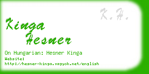kinga hesner business card